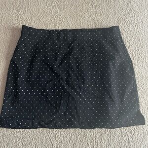 Rafaella Black Mini Skirt with White Dots